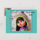 人形お気に入りの、人形ブライスドール ポストカード (正面/裏面)