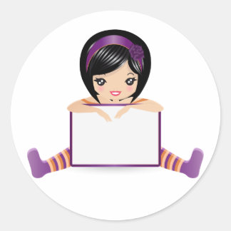 人形が満員に見える ラウンドシール