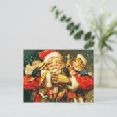 人形つきサンタ シーズンポストカード (スタンド正面)