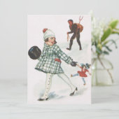 人形で小さな女の子を追うクランプス (スタンド正面)