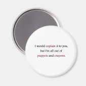 人形とクレヨン マグネット (正面/裏面)