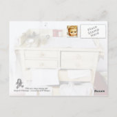 人形とヴィンテージ交換テーブル ポストカード (裏面)