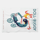 人形と乳母車パレード キッチンタオル (横)