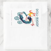 人形と乳母車パレード 長方形シール (バッグ)