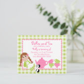 人形のお茶会 招待状 (スタンド正面)