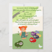 人形のカラフル絵を描パーティー 招待状 (裏面)