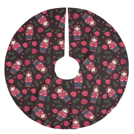 人形のネスト ブラッシュドポリエステルツリースカート (正面)