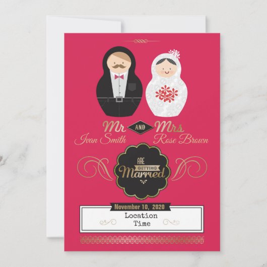 人形のネスト 招待状 (正面)