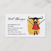 人形のブティックの名刺 名刺 (裏面)