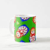 人形のロシアのマグ コーヒーマグカップ (正面左)