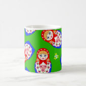 人形のロシアのマグ コーヒーマグカップ (中央)