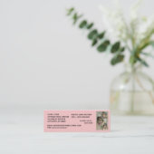 人形の人形の商売関係情報の~のしおりカード スキニー名刺 (スタンド正面)