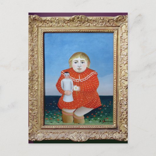 人形の女の子， c.1892またはc.1904-05 ポストカード (正面)