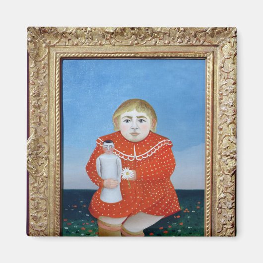 人形の女の子, c.1892またはc.1904-05 マグネット (正面)