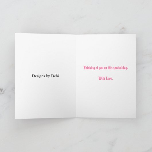 人形の庭の挨拶状 カード (内部)