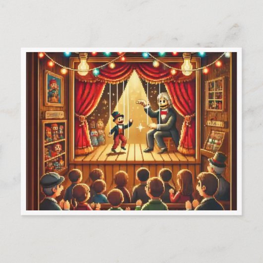 人形の日の絵画絵葉書 シーズンポストカード (正面)