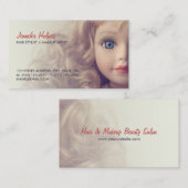 人形の美しいのヘアーサロンの名刺 名刺 (正面/裏面)