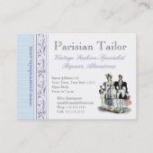 人形の面白いヴィンテージのフランス人のファッションの系列 名刺 (裏面)