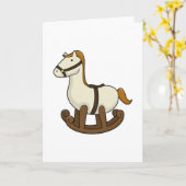 人形の馬のおもちゃ カード (黄色い花)