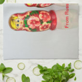 人形をロシアの積み重ねてカスタマイズ キッチンタオル (折り畳み)