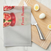 人形をロシアの積み重ねてカスタマイズ キッチンタオル (四つ折り)