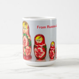 人形をロシアの積み重ねてカスタマイズ コーヒーマグカップ