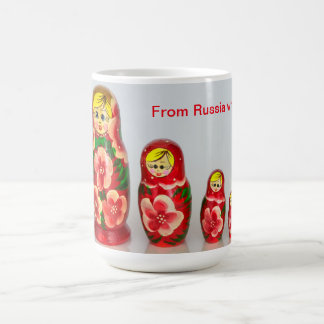 人形をロシアの積み重ねてカスタマイズ コーヒーマグカップ
