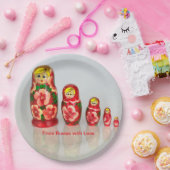 人形をロシアの積み重ねてカスタマイズ ペーパープレート (パーティー)