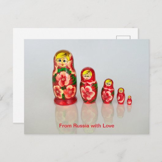 人形をロシアの積み重ねてカスタマイズ ポストカード (正面/裏面)
