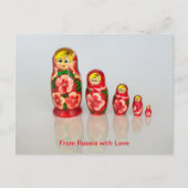 人形をロシアの積み重ねてカスタマイズ ポストカード (正面)