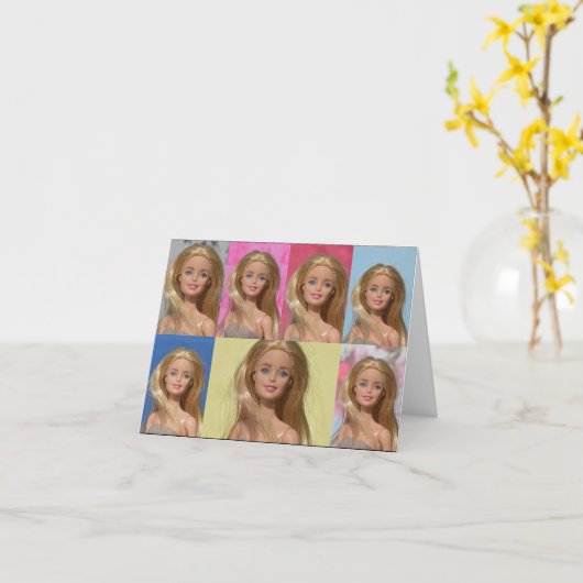 人形を愛する カード (黄色い花)