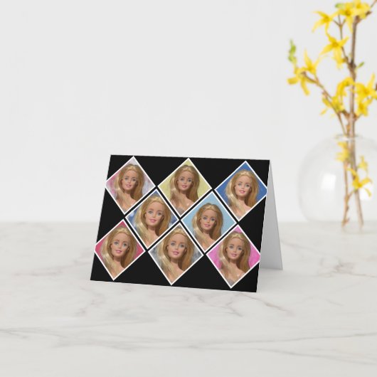 人形を愛する カード (黄色い花)