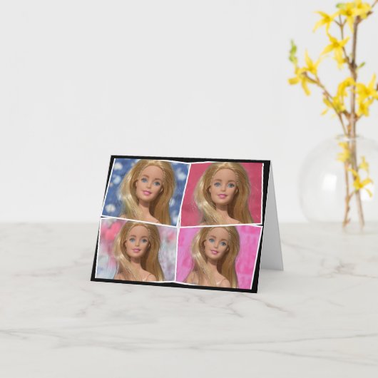 人形を愛する カード (黄色い花)