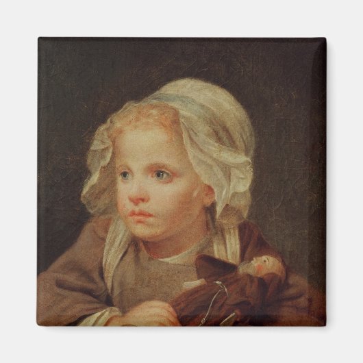 人形を持った少女 マグネット (正面)