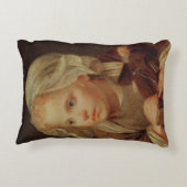 人形を持つ女の子 アクセントクッション (裏面)