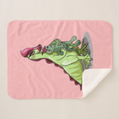 人形を持つ女性のハドロサウルス。 シェルパブランケット (正面(横))