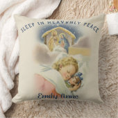 人形を持つ宗教クリスマスの小さな女の子 クッション (ブランケット)