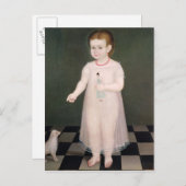 人形を持つ少女， 1838 ポストカード (正面/裏面)
