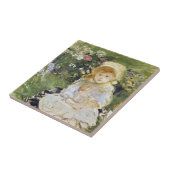 人形を持つ若い女の子(Berthe Morisot) タイル (側面)