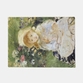 人形を持つ若い女の子(Berthe Morisot) ドアマット (正面)