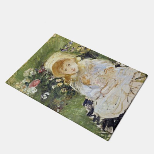 人形を持つ若い女の子(Berthe Morisot) ドアマット (アングル)