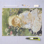 人形を持つ若い女の子(Berthe Morisot) 薄葉紙 (クラフト)