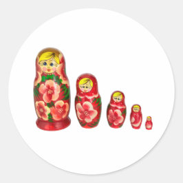 人形を積み重ねる ラウンドシール