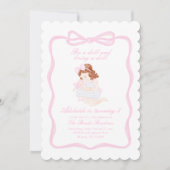 人形を誕生日す名門私立校風のる 招待状 (正面)