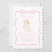 人形を誕生日す名門私立校風のる 招待状 (正面)