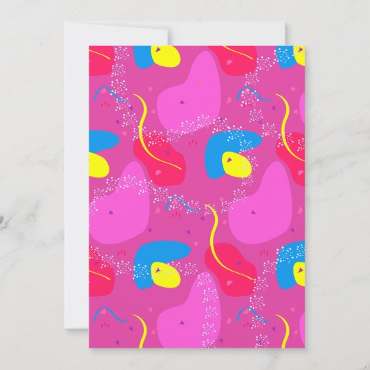 人形カラフル招待状 招待状 (裏面)