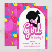 人形カラフル招待状 招待状 (正面/裏面)