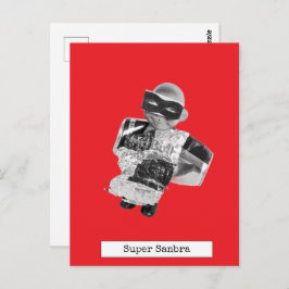 人形クール飛んでいるはがき ポストカード