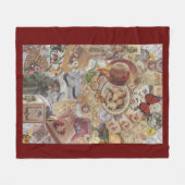 人形コレクターの思い出 フリースブランケット (正面(横))