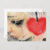 人形ハートヘッドフォンはがき ポストカード (正面/裏面)